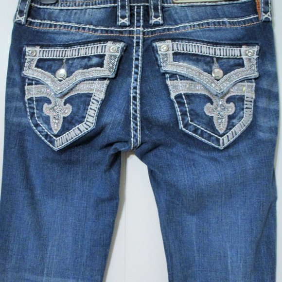 Rock Revival Jen embellished Skinny Jeans Sz 26 LN - Picture 4 of 7